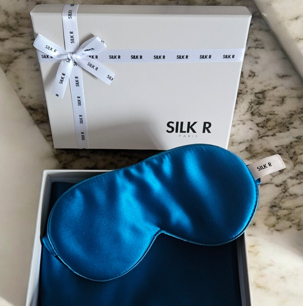 Set de taie d'oreiller en Soie 51x76 cm avec masque de sommeil – Luxe et Confort