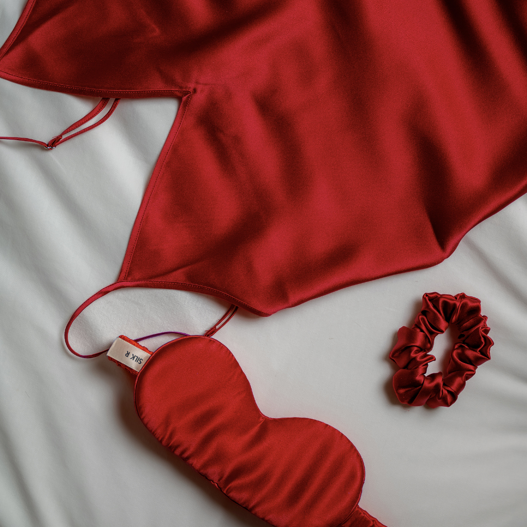 Coffret Saint-Valentin édition soyeuse rouge bordeaux