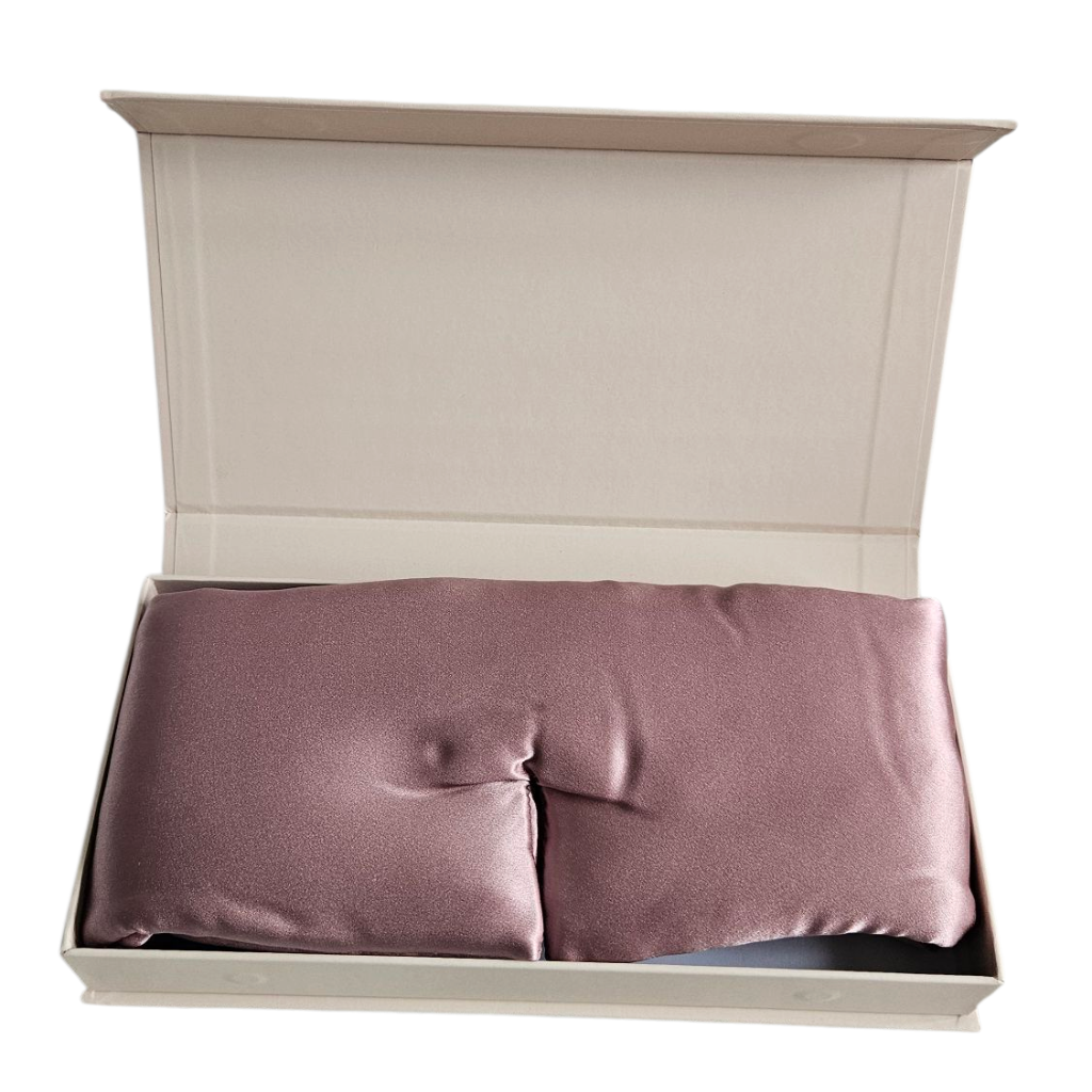 Kit de voyage – Oreiller en soie & masque de nuit ajustable